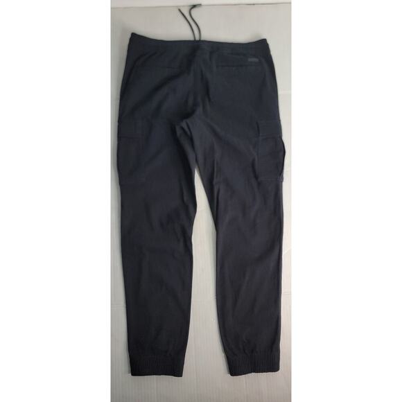 Tahari Pull On Cargo Jogger Pants Womens Medium Black High Rise Pockets Cotton - Picture 9 of 12